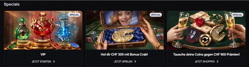 Casinova-Sonderangebote mit VIP-Programm und Belohnungsmünzen-Austausch.
